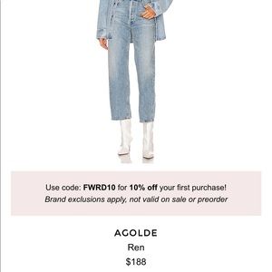 Agolde Ren 24 wide leg EUC